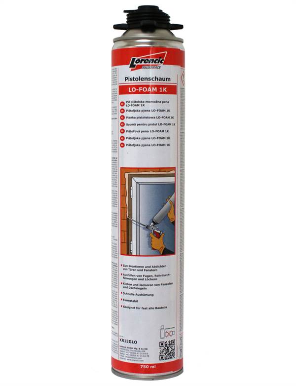 =§= Pištoljska pjena LO-FOAM 1K 750ml 12kom/kart 64kart/pal, ZKR131GLO