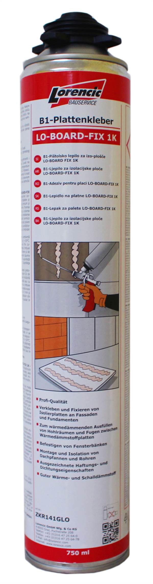 =§= Lepak za izolacione ploče B1 LO-BOARD-FIX 1K 750ml 12kom/kart 70kart/pal, ZKR141GLO