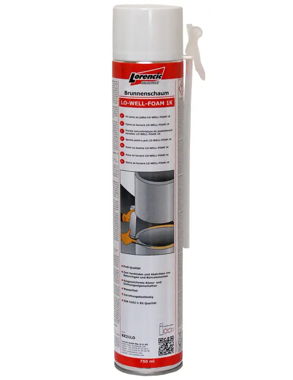 =§= Montažna pena LO-WELL-FOAM 1K 750ml 12Stk/Kart 70Kart/Pal, ZKR21LO
