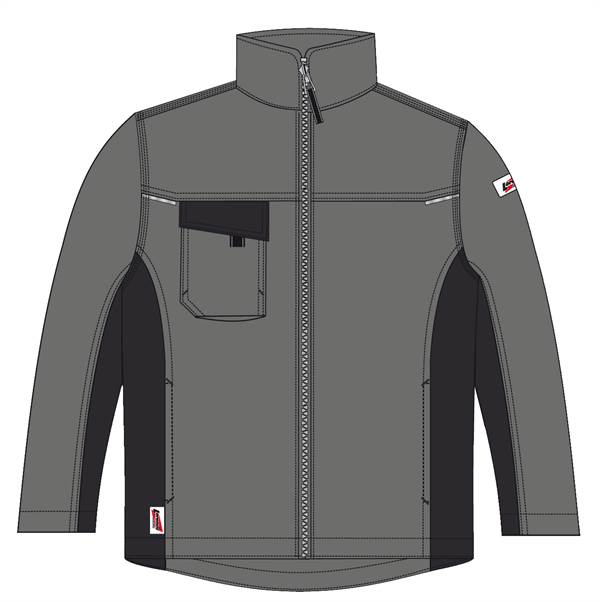 Radna jakna LO-ACTIVE sivo/crna 245 g/m² vel. 50 5kom/pak, ZLO-ACTAS-BJ50