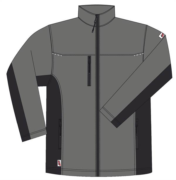 Softshell jakna LO-ACTIVE sivo/crna 300 g/m² vel. 50 5kom/pak, ZLO-ACTAS-SJ50