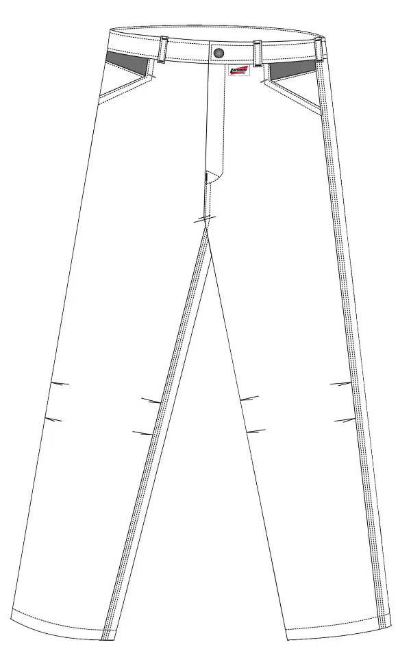 Radne pantalone LO-ACTIVE bele/sivo 245 g/m² vel. 50 5kom/pak, ZLO-ACTWA-BH50