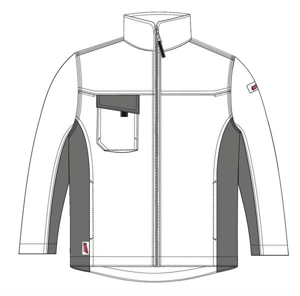 Radna jakna LO-ACTIVE belo/siva 245 g/m² vel. 50 5kom/pak, ZLO-ACTWA-BJ50