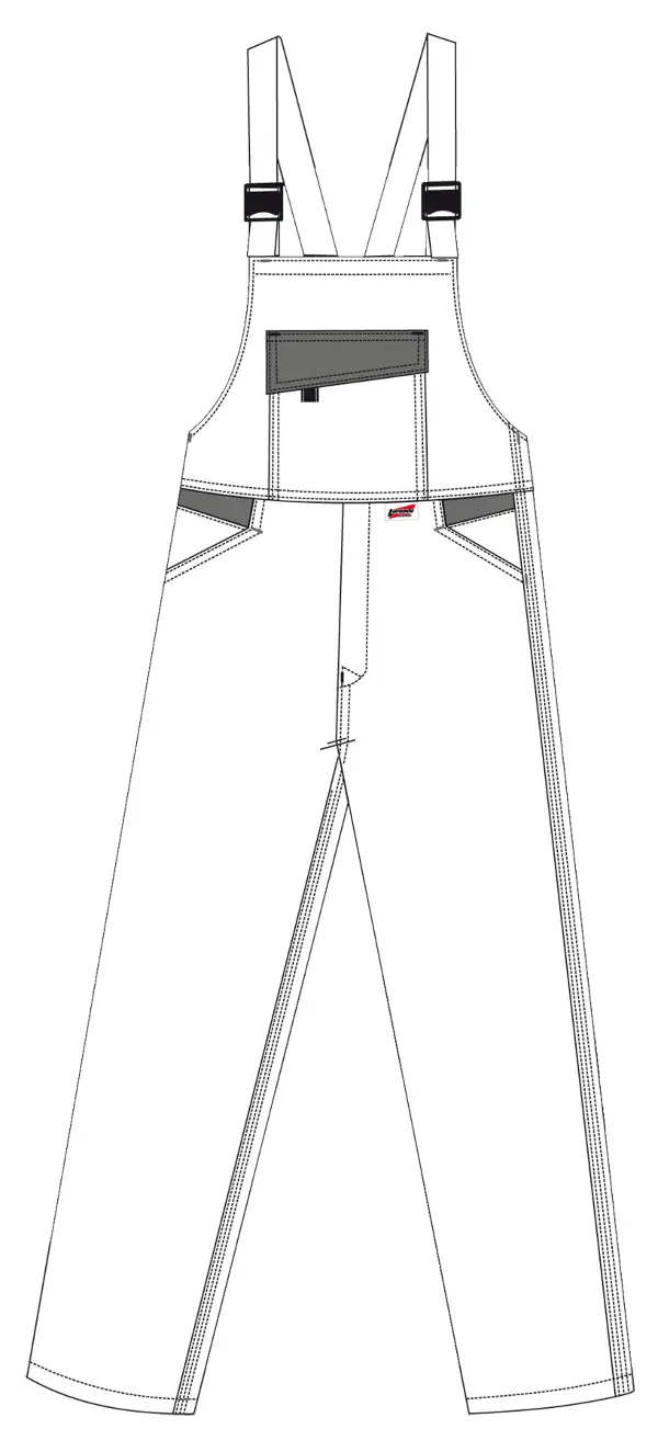 Pantalone s tregerima LO-ACTIVE belo/sive 245 g/m² vel. 50 5kom/pak, ZLO-ACTWA-LH50