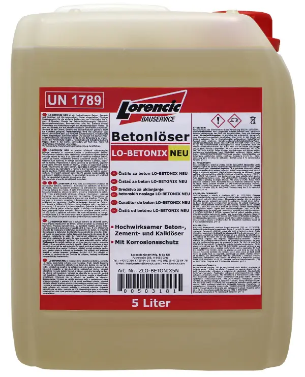 =§= Sredstvo za uklanjanje betonskih naslaga LO-BETONIX NEU 5l/Kanister 96Kan./Pal, ZLO-BETONIX5N