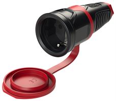 Šuko utičnica TAURUS 2 gumeni 250V IP54 s poklopcem 20kom/pak, Z2511-SR