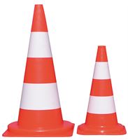 Signalni čunj PVC 75cm fluorescentni 2 trake VPE5, Z251841