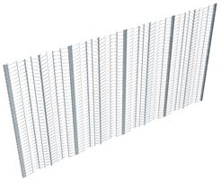 Metalna rešetka - nosač maltera 2,5x0,6m=1,50m²/ploča visina žleba 4mm 20 ploča/bunt, Z3299001LO