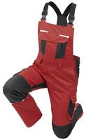 Latzhose QUALITEX IND, rot/anthrazit, 250 g/m², Gr. 48, Z41014-RALH48
