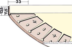 PVC završni profil 3768 3,0 m 20kom/kart 182kart/pal, Z43768300