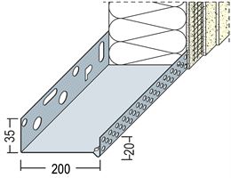 Početni Sockeltrogprofil WDVS Alu 200mm 90820 (9218) 2,50lfm/Sta, 6Sta/Bd, 39Bd/Pal, Z490820