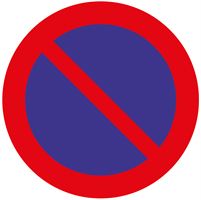 Verkehrszeichen §52/13A, 480/1,5mm, Parken verboten, Z52/13A-480