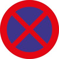 Verkehrszeichen §52/13B 670/1,5mm, Halten und Parken verboten, Z52/13B-670