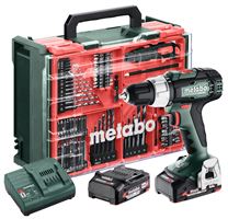 =81= Akku-Schlagbohrmaschine-Set METABO SB 18 L 18V 2,0Ah Li-Power m. 78-tlg. Zubehör-Set, Z614053710