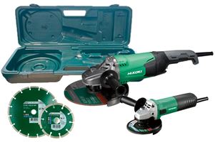 Winkelschleifer-Set HIKOKI G13SR4 125mm u. G23SW2 230mm m. 2 Dia-Blätter, Koffer, ZKAKG23SAYA1Z