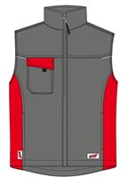 Zimski prsluk LO-ACTIVE antracit/crveni 245 g/m² vel. 54 5kom/pak, ZLO-ACTAR-WW54