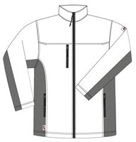 Softshell jakna LO-ACTIVE bijela/antracit 300 g/m² vel. 56 5kom/pak, ZLO-ACTWA-SJ56