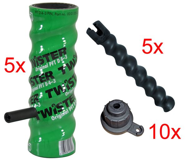 Rotor/Stator-Set PFT Twister D 4-3 inkl. 5 Rotoren, 5 Statoren, 10 Spritzdüsen 12mm, Z00892255