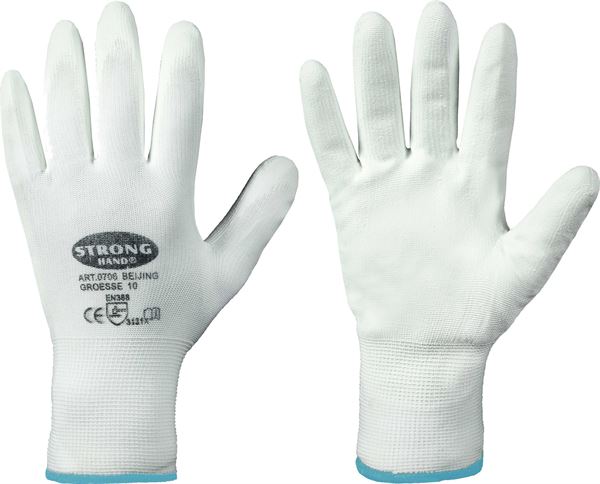 Radne rukavice CLASSIC BEIJING STRONGHAND®, bijele, EN388, vel.11, 240pari/kart, Z070611