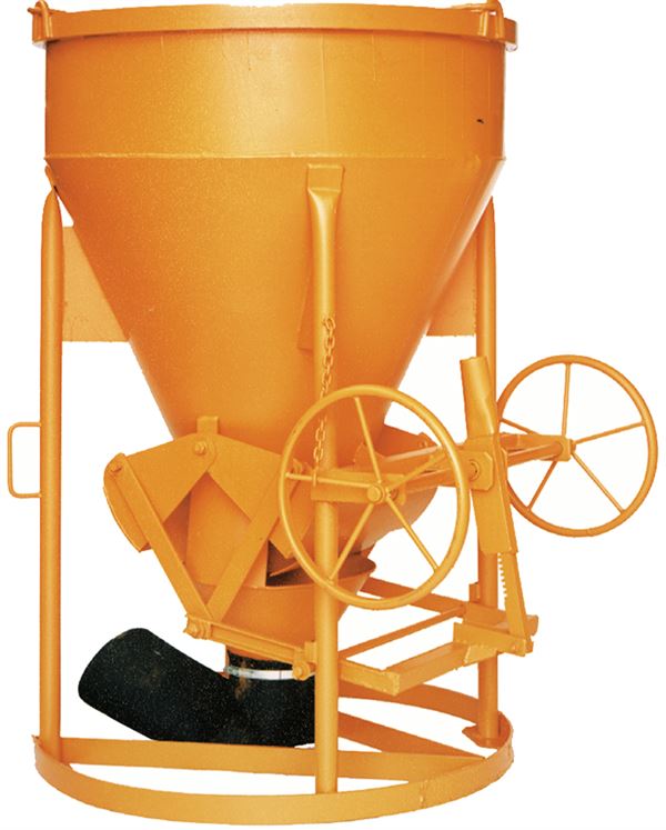 Silos za beton 1016H.10, 750l cilindrično-konični oblik s okretnim kolom, Z10840