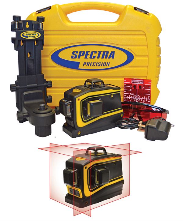 =81= Linijski laserr SPECTRA LT56 3-ravni s punjačem, ciljnom metom, naočarima u koferu, Z120056