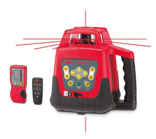 Rotacioni laser-set BMI UNILASER AHV s prijemnikom, daljinskim upravljačem, ciljnom metom, kofer, Z140302