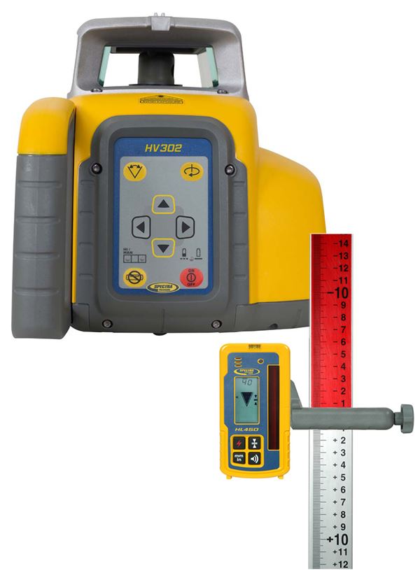 Rotacioni laser-set SPECTRA HV 302 sa prijemnikom, držačem HL760 itd. u koferu, Z140320
