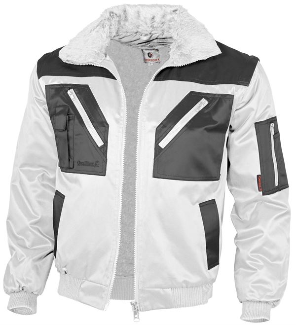 Pilotska jakna QUALITEX bijelo/siva, 265g/m², vel. XL, Z23669XL