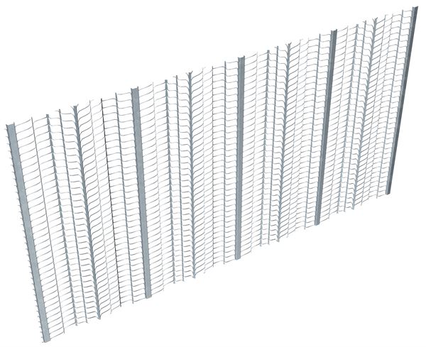 Metalna rešetka - nosač maltera 2,5x0,6m=1,50m²/ploča, visina žljeba 4mm, 20ploča/bunt, Z329900LO