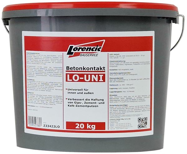 Betonkontakt LO-Uni f. gipsano-krečno-cementni malter unutrašnji/spoljni 20kg/kanta **opasnost od zamrzavanja ispod 0°**,...
