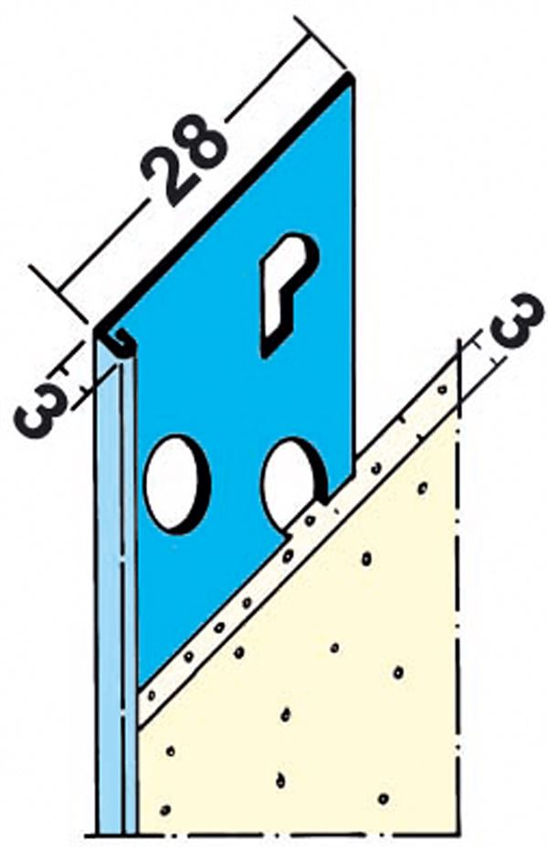 Završni unutarnji profil 1236 3mm 3,0m/štg, 25štg/bunt, 150bunt/pal, Z41236300