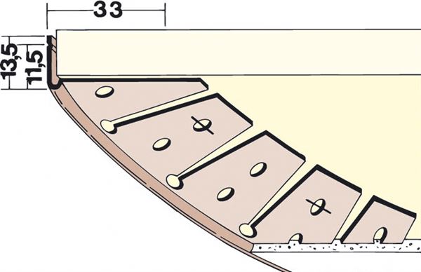 PVC završni profil 3768 3,0 m 20kom/kart 182kart/pal, Z43768300