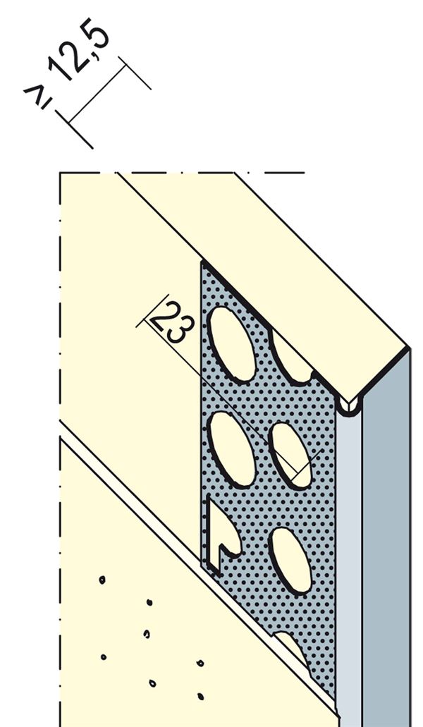 Alu kutnik 90° 12,5x23mm 2,50m/štg 50štg/bunt 200bunt/pal, Z49599250