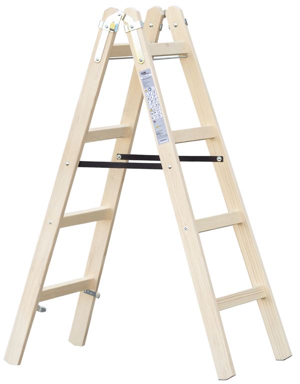 Drvene merdevine 4 stepenika, 1,34x0,47x0,13m, Z4X