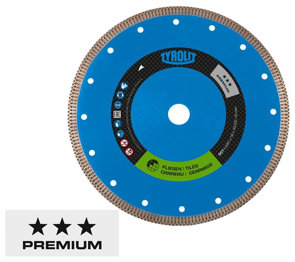 Dia rezna ploča za pločice, zatvoreni rub 1A1R 350x2,4x25,4/30/35mm DCT TYROLIT, Z5660