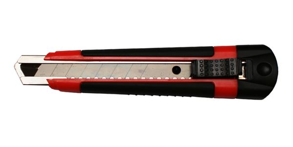 Univerzalni skalpel PROFI 18mm, crveni, metalna vođica, samozaključavajući, 12kom/pak, ZCU18PROLO