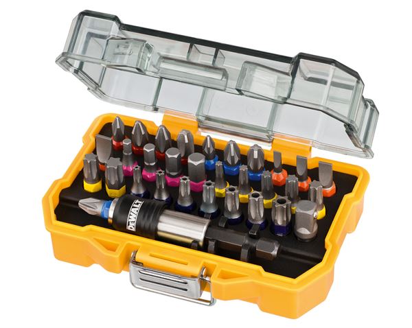Bitset DEWALT® 32-tlg. PH/PZ/SI/SL/H/TORX inkl. Bithalter, Gürtelclip, in Box, ZDT7969-QZ