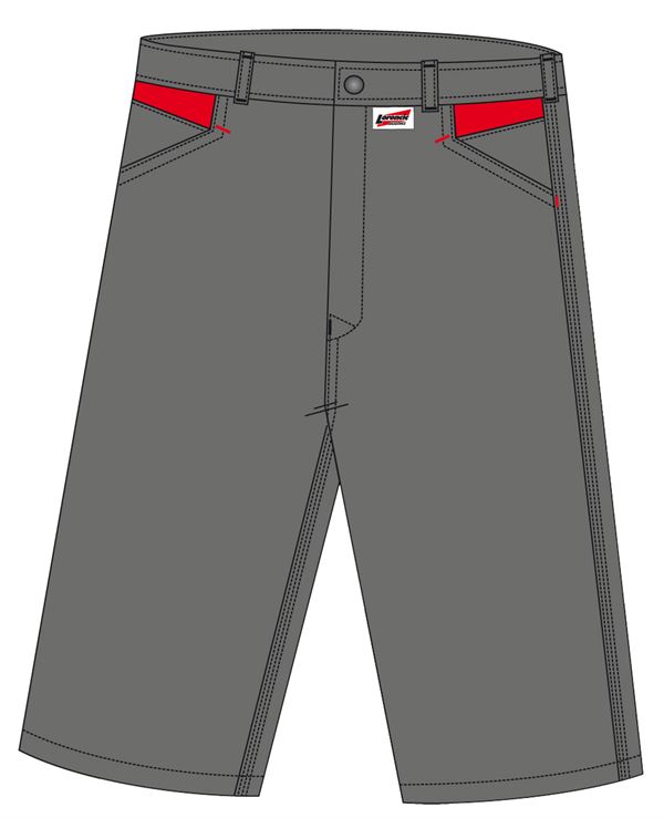 Kratke hlače LO-ACTIVE antracit/crvene 245 g/m² vel. 56 5kom/pak, ZLO-ACTAR-AS56