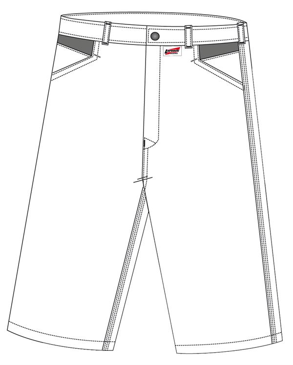Kratke pantalone LO-ACTIVE bele/antracit 245 g/m² vel. 54 5kom/pak, ZLO-ACTWA-AS54