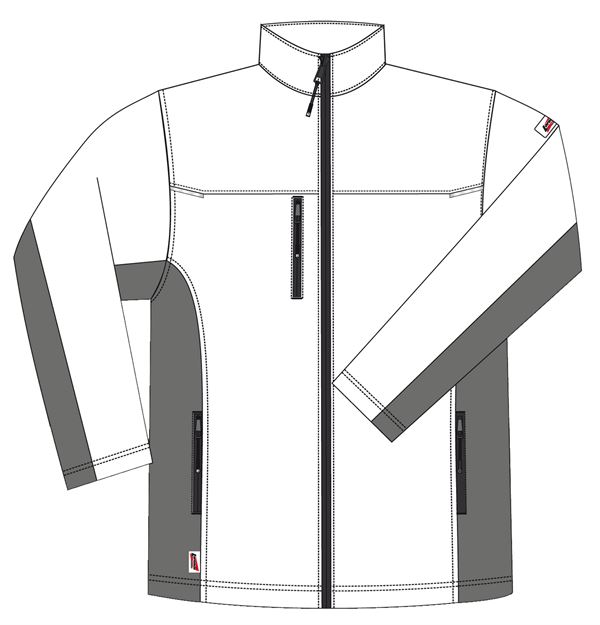 Softshell jakna LO-ACTIVE bijela/antracit 300 g/m² vel. 62 5kom/pak, ZLO-ACTWA-SJ62