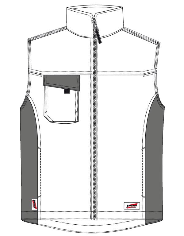 Zimski prsluk LO-ACTIVE bijele/antracit 245 g/m² vel. 56 5kom/pak, ZLO-ACTWA-WW56
