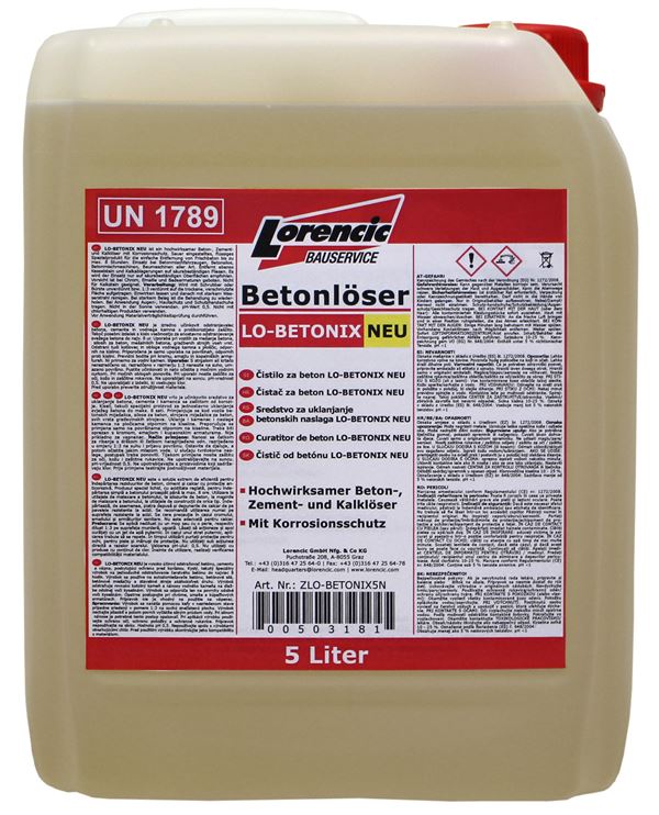 =§= Sredstvo za uklanjanje betonskih naslaga LO-BETONIX NEU 5l/Kanister 96Kan./Pal, ZLO-BETONIX5N