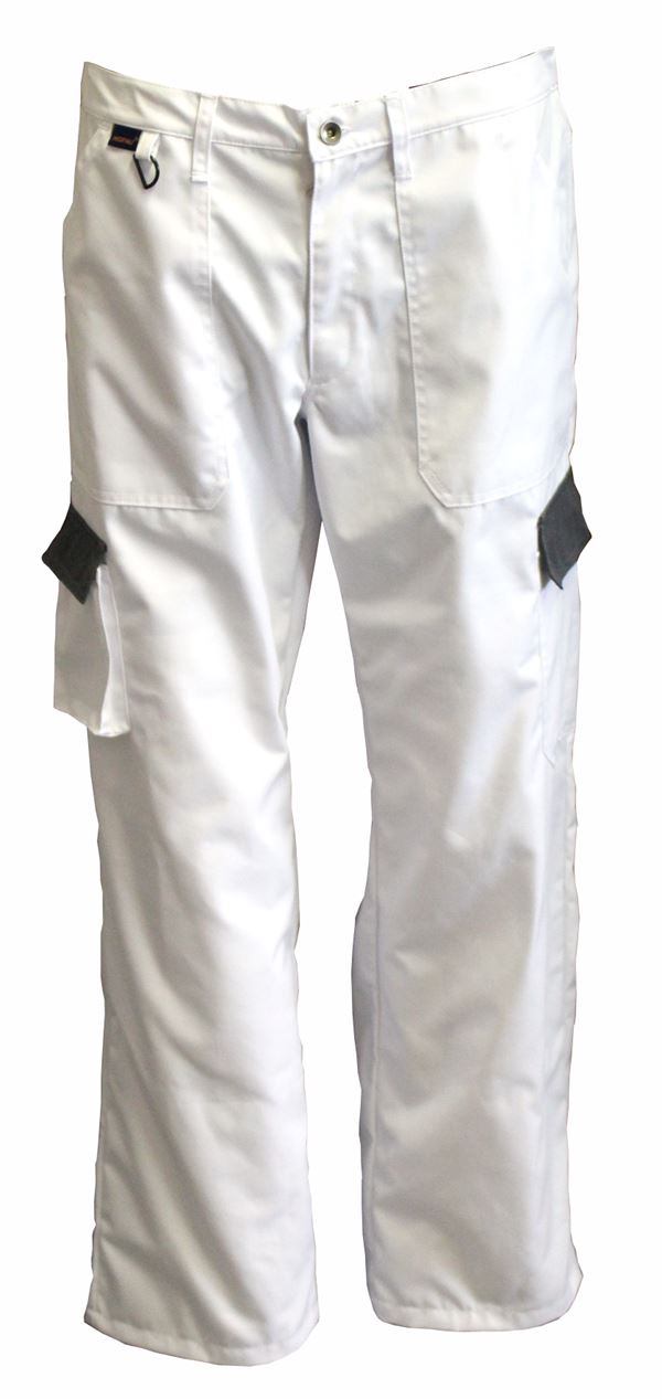Radne pantalone LO-PROTEC belo/sive 245 g/m² vel. 56, ZLO-PROTEC-BH56