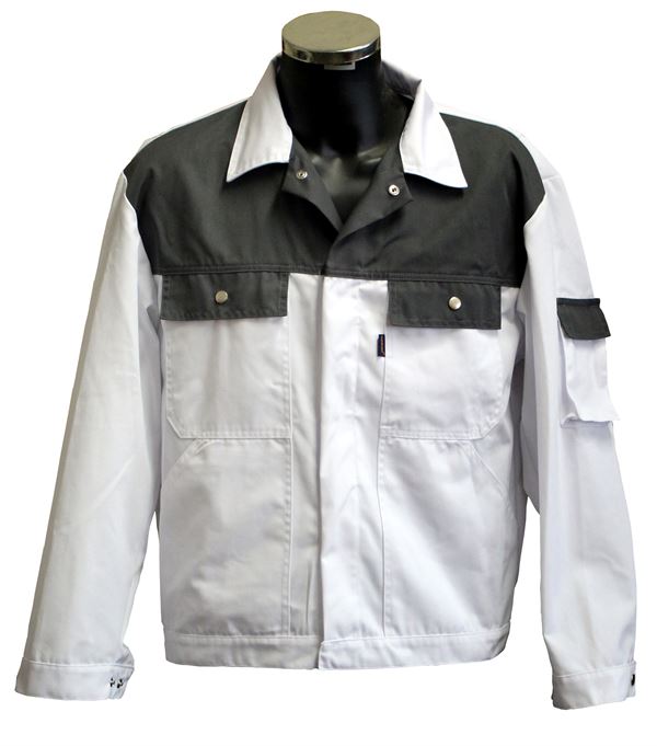 Bluza LO-PROTEC bela/siva 245 g/m² vel. 52, ZLO-PROTEC-BJ52